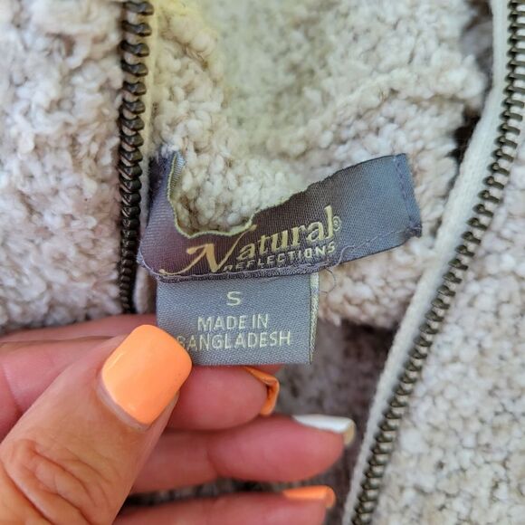 Natural Reflections Ladies Pullover Sherpa 1/2 Zip Sweater sz Small - Picture 9 of 12